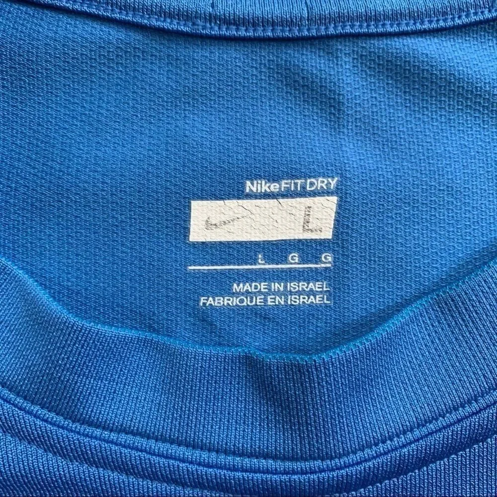 Nike Fit Dry Carolina Blue Vented Short Sleeve Shirt Large